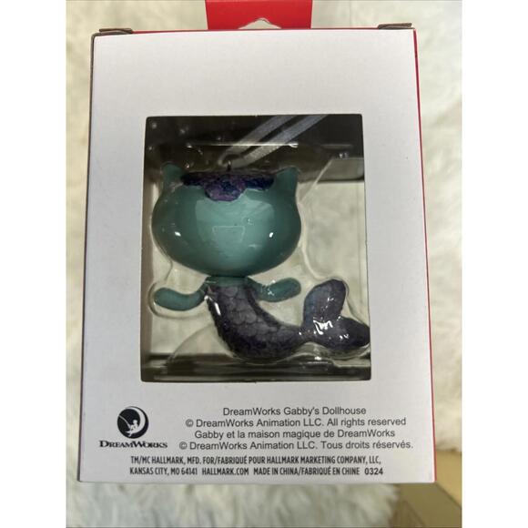 2023 Hallmark Christmas ornament Gabby's Dollhouse Glitter Mercat Mermaid Cat - Picture 4 of 4